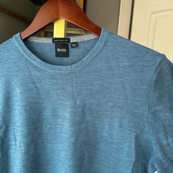 BOSS SLIM-FIT SWEATER IN VIRGIN WOOL - Picture 4 of 4